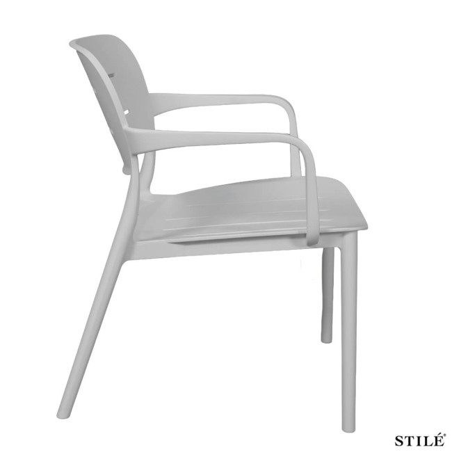 Poltroncina da Giardino in Polipropilene con Braccioli 3 Colori - Milano