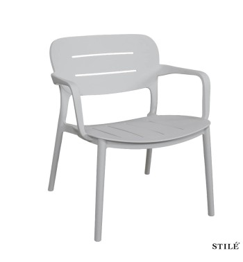 Poltroncina da Giardino in Polipropilene con Braccioli 3 Colori - Milano