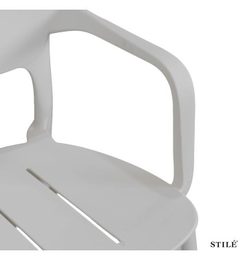 Poltroncina da Giardino in Polipropilene con Braccioli 3 Colori - Milano