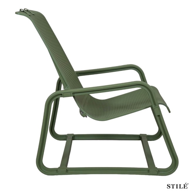 Sedia Lounge da Giardino in Polipropilene Forato 3 Colori - Otranto