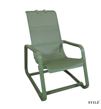 Sedia Lounge da Giardino in Polipropilene Forato 3 Colori - Otranto