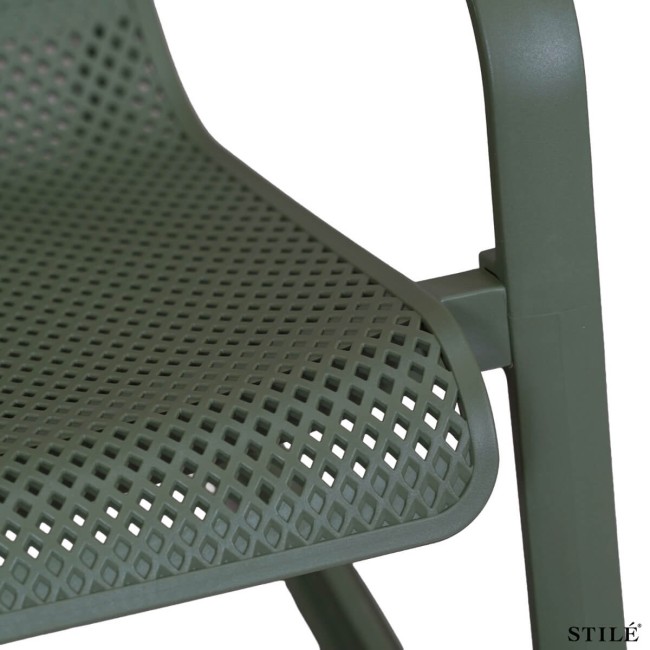 Sedia Lounge da Giardino in Polipropilene Forato 3 Colori - Otranto