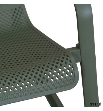 Sedia Lounge da Giardino in Polipropilene Forato 3 Colori - Otranto