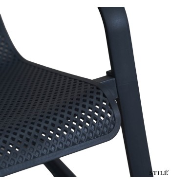 Sedia Lounge da Giardino in Polipropilene Forato 3 Colori - Otranto