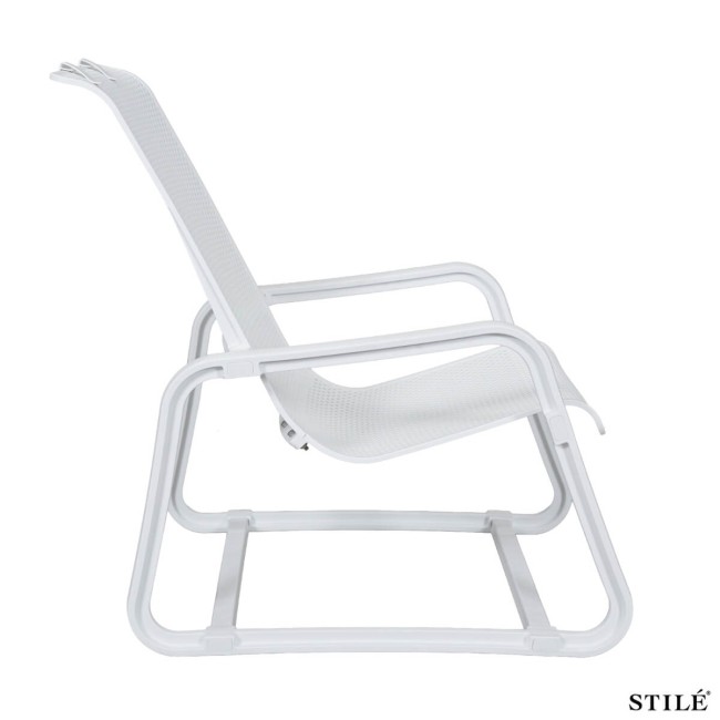 Sedia Lounge da Giardino in Polipropilene Forato 3 Colori - Otranto