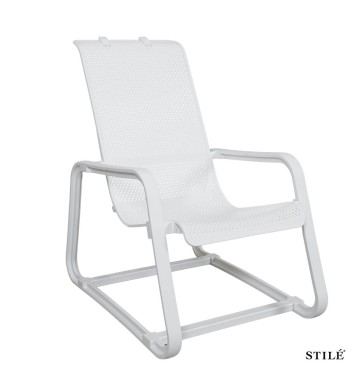 Sedia Lounge da Giardino in Polipropilene Forato 3 Colori - Otranto