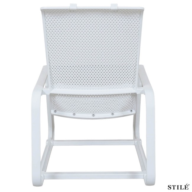 Sedia Lounge da Giardino in Polipropilene Forato 3 Colori - Otranto