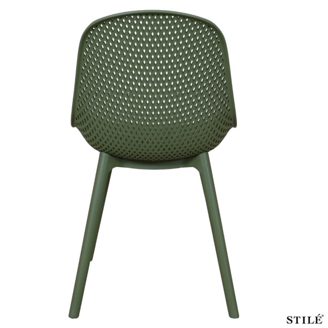 Sedia da Esterno in Polipropilene Design Traforato 3 Colori - Torino