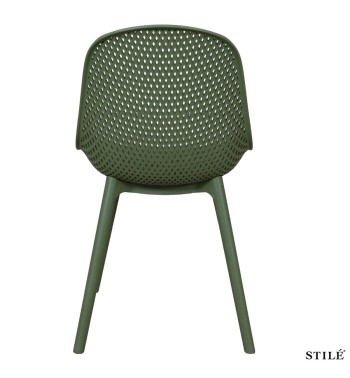 Sedia da Esterno in Polipropilene Design Traforato 3 Colori - Torino