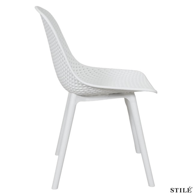 Sedia da Esterno in Polipropilene Design Traforato 3 Colori - Torino