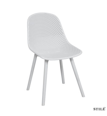 Sedia da Esterno in Polipropilene Design Traforato 3 Colori - Torino