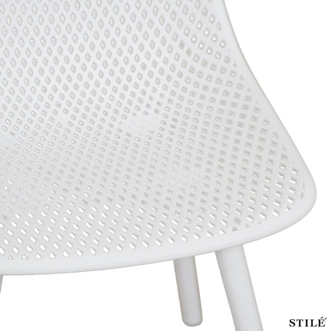 Sedia da Esterno in Polipropilene Design Traforato 3 Colori - Torino