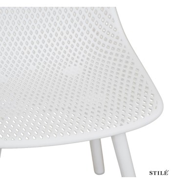 Sedia da Esterno in Polipropilene Design Traforato 3 Colori - Torino