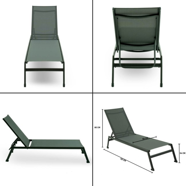 Lettino Prendisole da Giardino in Alluminio | Eracle