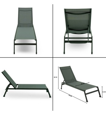 Lettino Prendisole da Giardino in Alluminio | Eracle