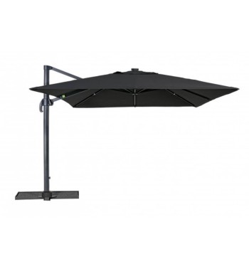 Ombrellone Decentrato da Giardino in Alluminio 3x3 mt Nero | Alba