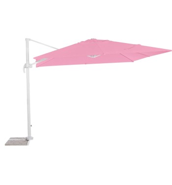 Ombrellone Decentrato da Giardino in Alluminio 3x3 mt Rosa | Alba