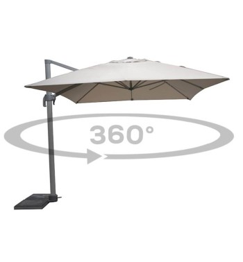 Ombrellone Decentrato da Giardino in Alluminio 3x3 mt Grigio | Alba