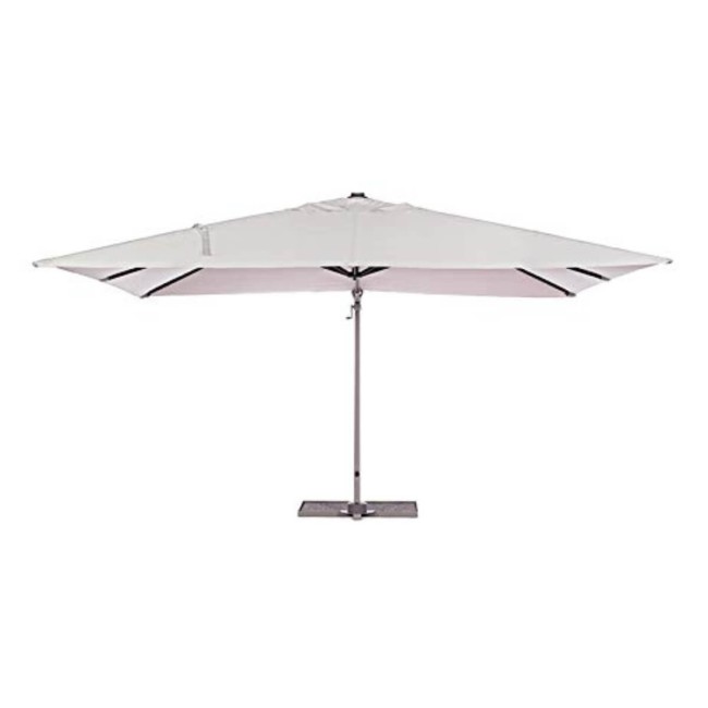 Ombrellone Decentrato da Giardino in Alluminio 3x3 mt Tortora | Alba