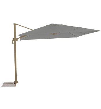Ombrellone Decentrato da Giardino in Alluminio 3x3 mt Grigio-Tortora | Alba