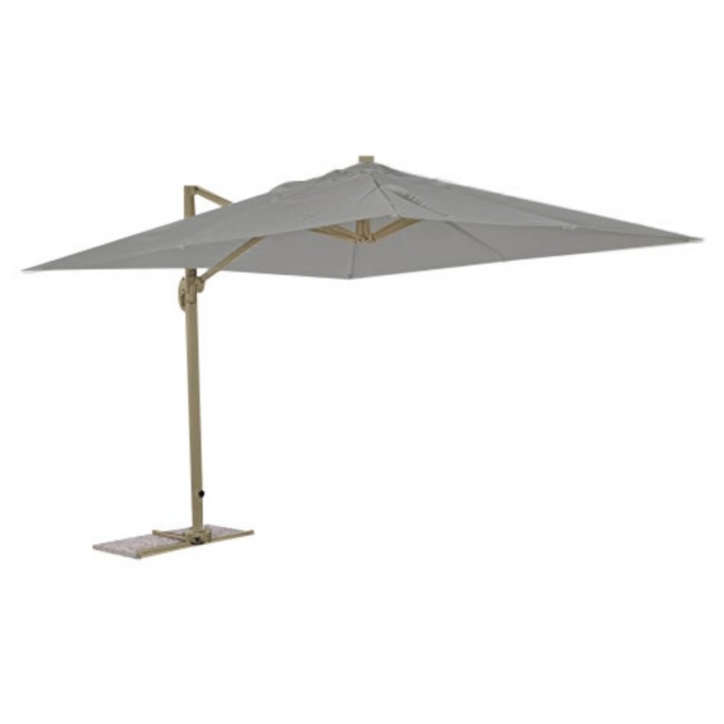 Ombrellone Decentrato da Giardino in Alluminio 3x3 mt Grigio-Tortora | Alba