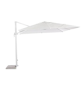 Ombrellone Decentrato da Giardino in Alluminio 3x4 mt Bianco | Alba