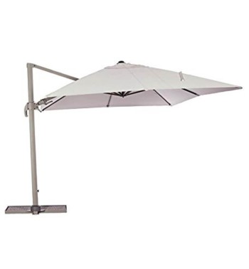 Ombrellone Decentrato da Giardino in Alluminio 3x4 mt Tortora | Alba
