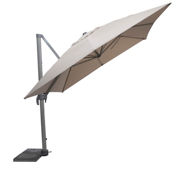 Ombrellone Decentrato da Giardino in Alluminio 3x4 mt Grigio | Alba