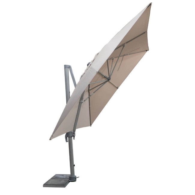 Ombrellone Decentrato da Giardino in Alluminio 3x4 mt Grigio | Alba