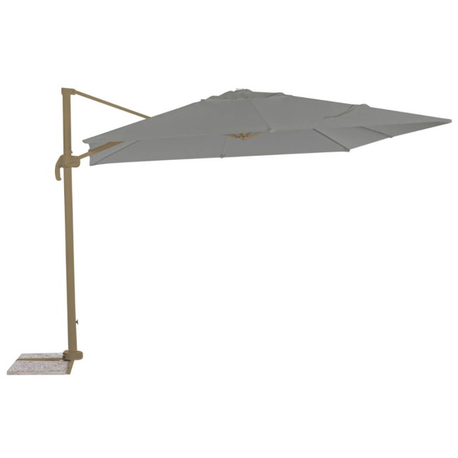 Ombrellone Decentrato da Giardino in Alluminio 3x4 mt Grigio-Tortora | Alba
