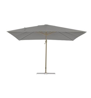 Ombrellone Decentrato da Giardino in Alluminio 3x4 mt Grigio-Tortora | Alba