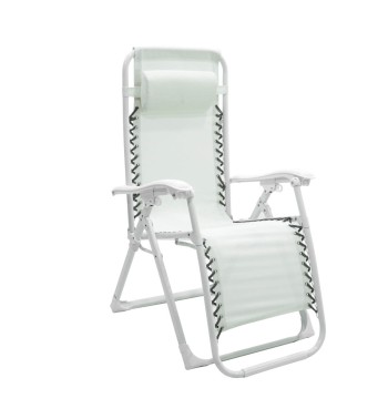 Sedia Relax Reclinabile da Giardino in Acciaio e Textilene - Ariel