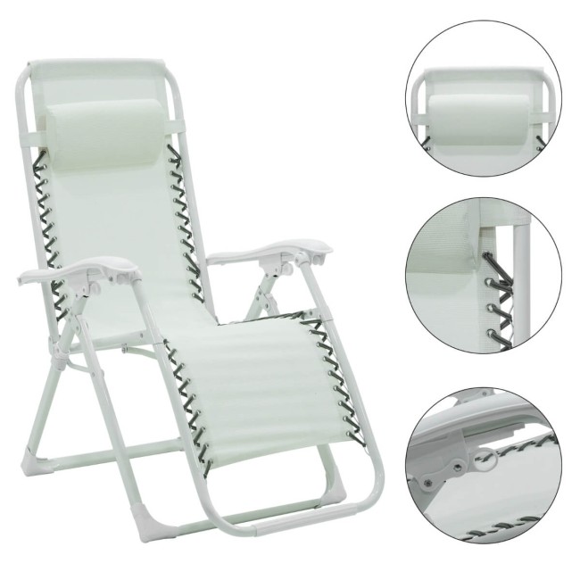 Sedia Relax Reclinabile da Giardino in Acciaio e Textilene - Ariel