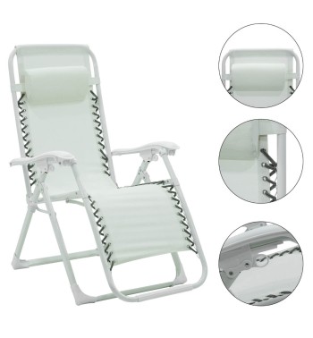 Sedia Relax Reclinabile da Giardino in Acciaio e Textilene - Ariel