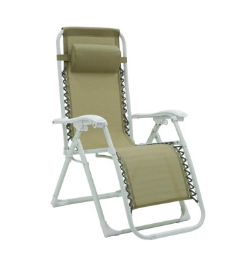 Sedia Relax Reclinabile da Giardino in Acciaio e Textilene - Ariel