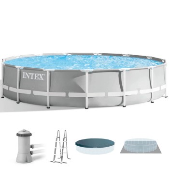 Piscina Prisma Frame D.427xH.107cm Fuori Terra con Filtro a Cartuccia - Intex 26720