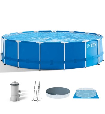 Piscina Frame D.457xH.122 cm Fuori Terra con Filtro a Cartuccia - Intex 28242