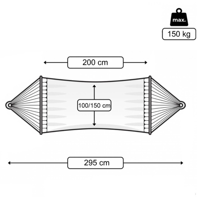 Amaca da Giardino e Campeggio in Cotone 295 cm