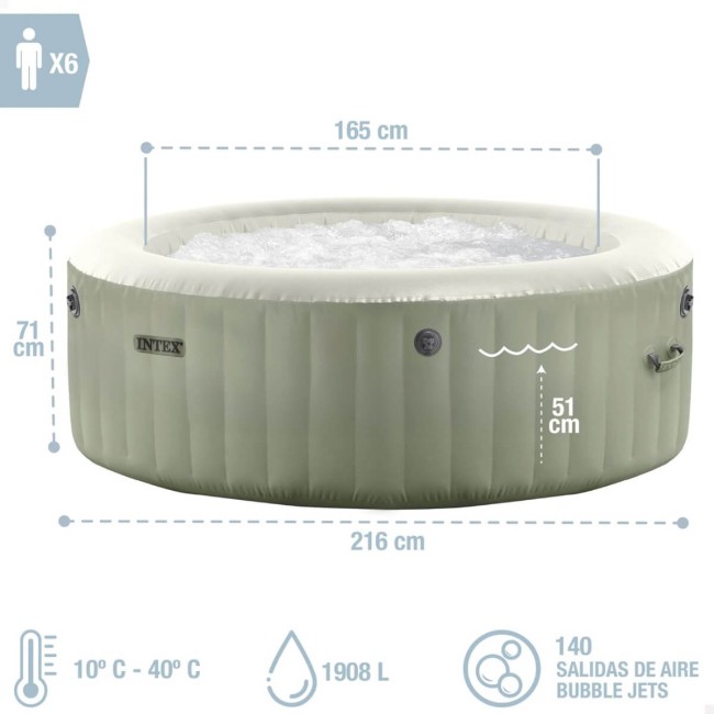 Spa Idromassaggio gonfiabile Intex 28428 | 216cm x 71cm, 6 posti