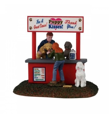 Puppy Kissing Booth - Lemax 63815