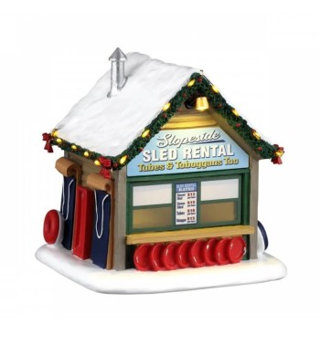 Slopeside Sled Rental - Lemax 64683