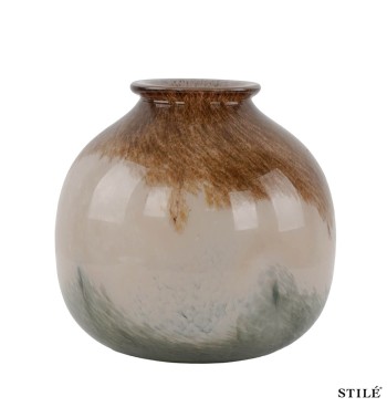 Vaso Decorativo in Vetro Beige Sfumato - 2 Misure
