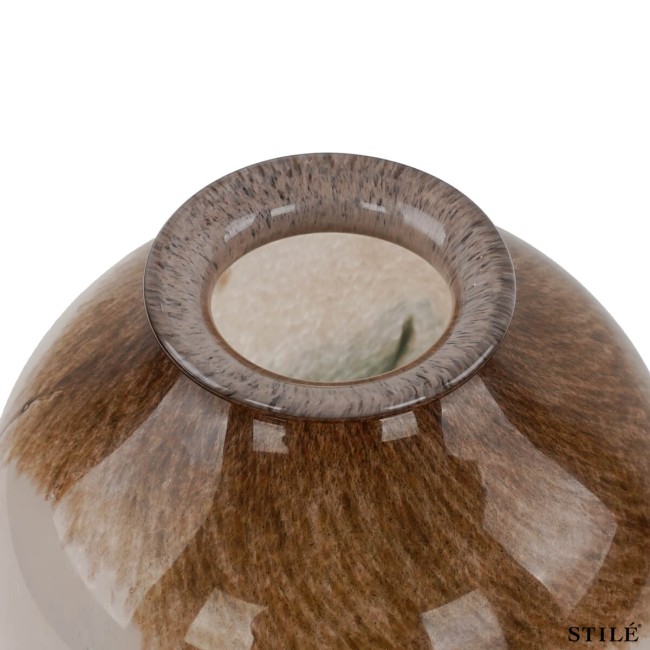Vaso Decorativo in Vetro Beige Sfumato - 2 Misure