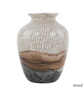 Vaso Decorativo in Vetro Ecrù - 2 Misure
