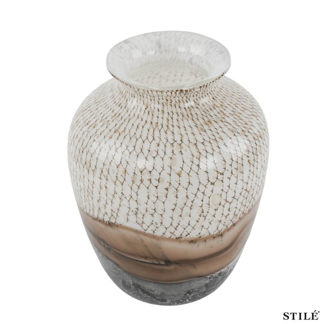 Vaso Decorativo in Vetro Ecrù - 2 Misure