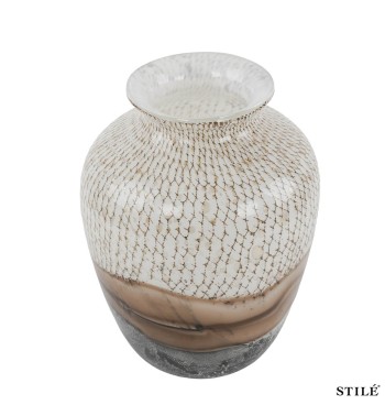 Vaso Decorativo in Vetro Ecrù - 2 Misure
