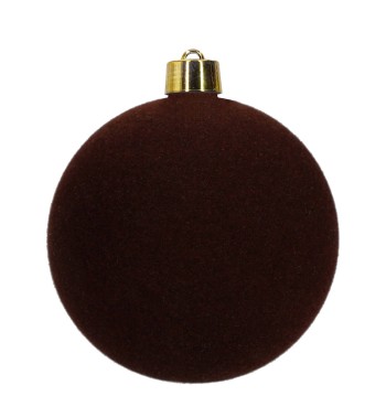 Palla di Natale in Plastica e Velluto D.25 cm Conf. 1 Pz