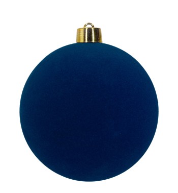 Palla di Natale in Plastica e Velluto D.25 cm Conf. 1 Pz
