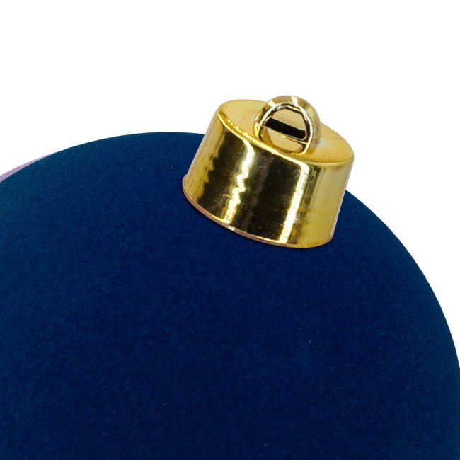 Palla di Natale in Plastica e Velluto D.25 cm Conf. 1 Pz