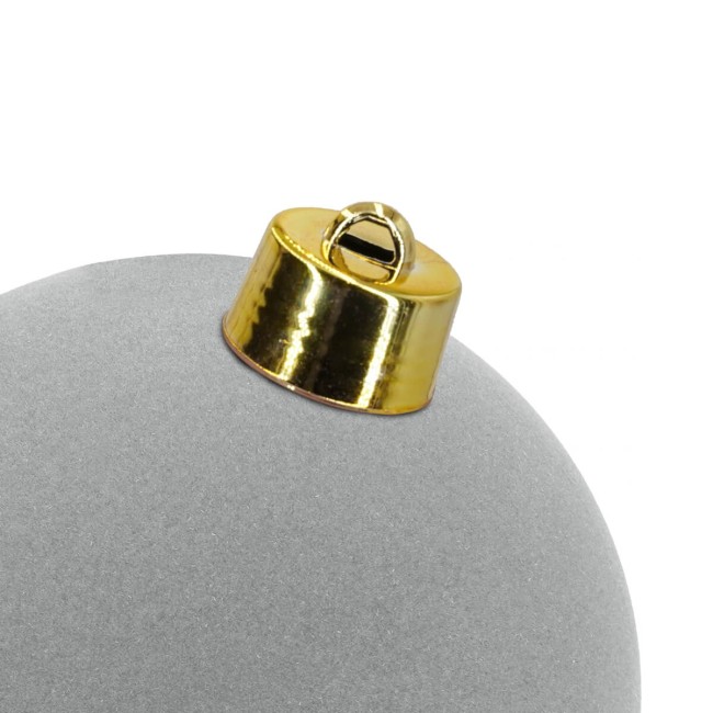 Palla di Natale in Plastica e Velluto D.25 cm Conf. 1 Pz